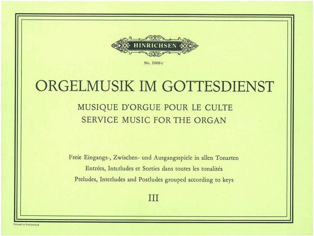 Orgelmusik Im Gottesdienst Band 3